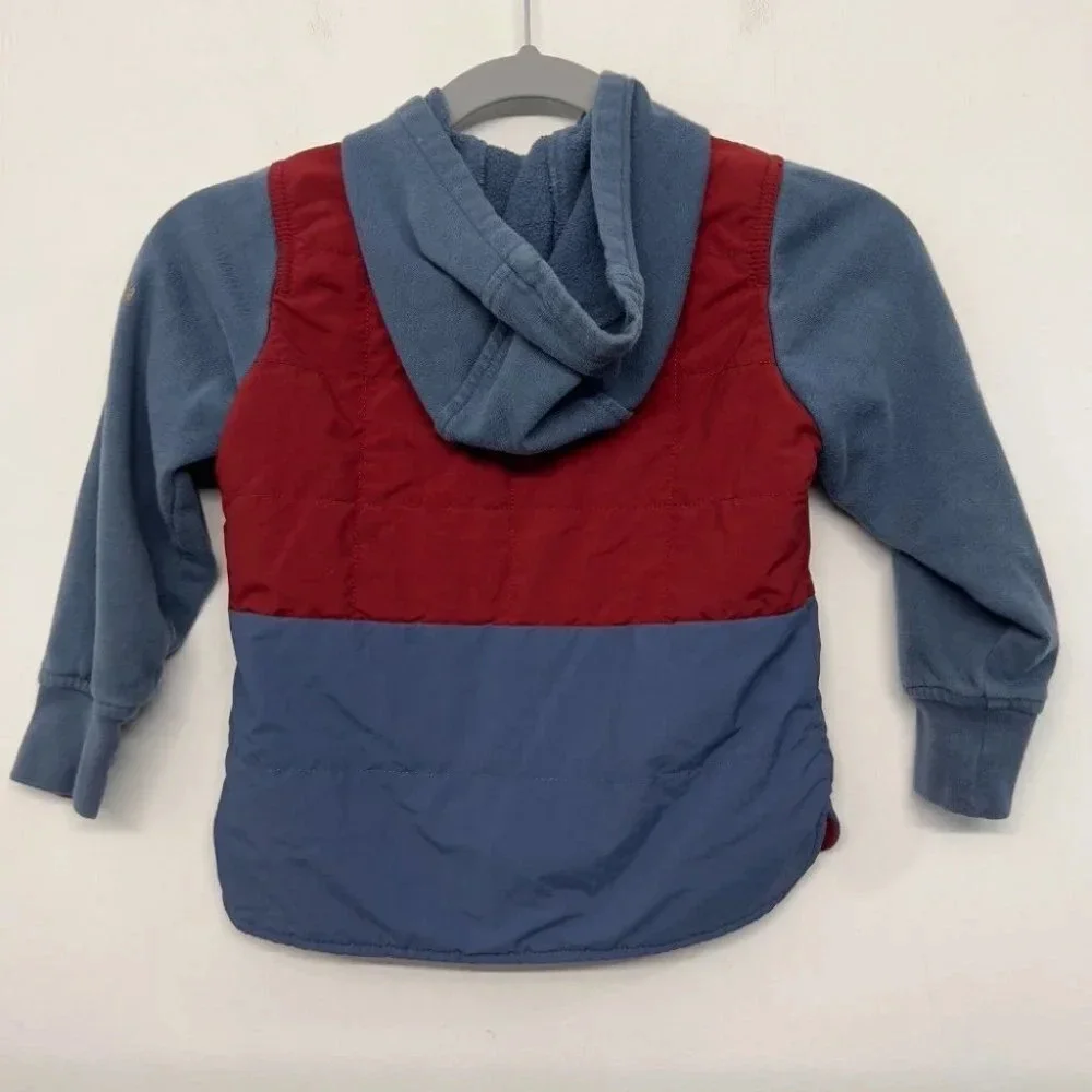 Columbia XXS‎ Kids Boys Sweater Coat Hoodie Lightweight Blue Red